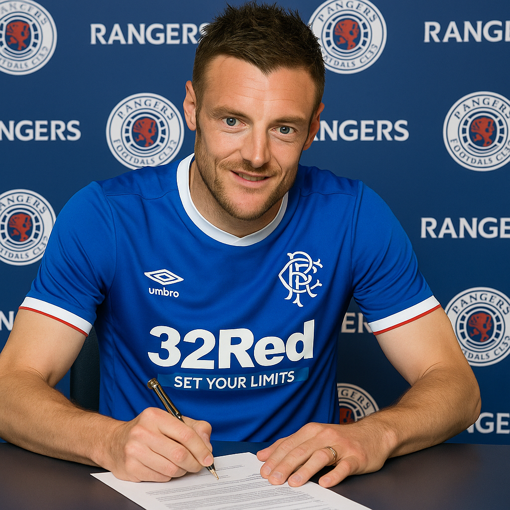 Amazing Entry: Rangers Finalize The Chase For Leicester City Forward Jamie Vardy To A Four-year Deal